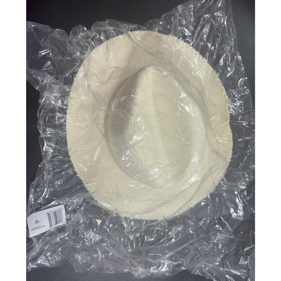 Hat Attack NWT Travel Packable Hat Chapeau Fringed Blanc/White MSRP $119‎ - Picture 7 of 7